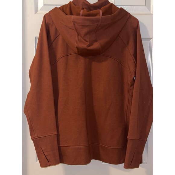 Athleta Triumph Zip Hoodie 1X - Ancient Mahogany Brown Full Zip Sweatshirt - Picture 3 of 9